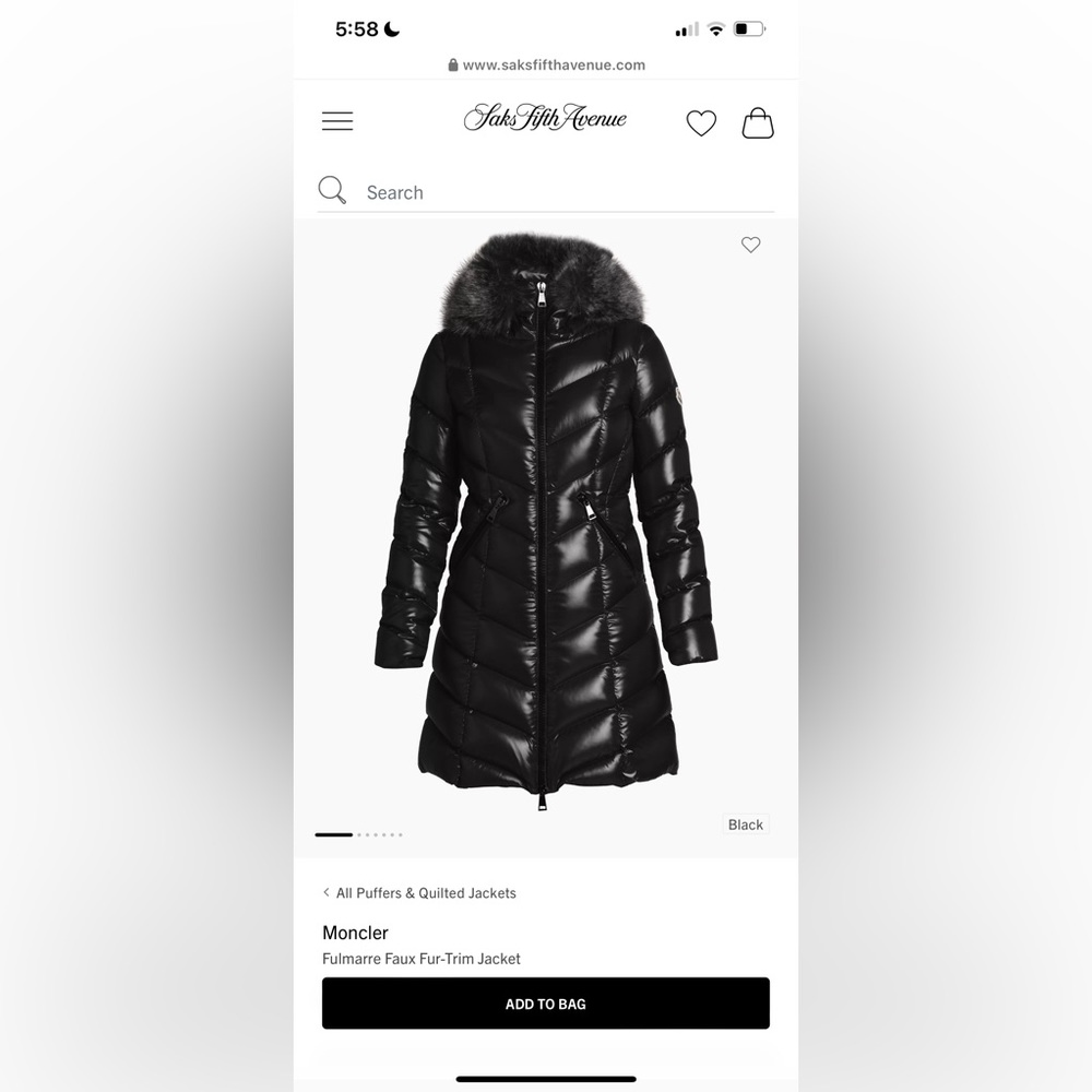 NWT Moncler Fulmarre Faux Fur-Trim Jacket